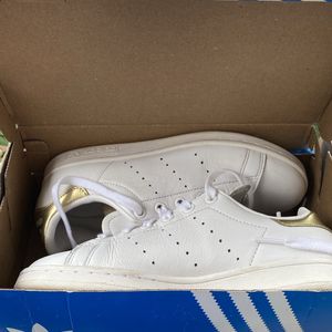 Adidas Originals Stansmith In Gold & White