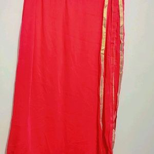 Red Party Wear Suit Salwar With Dupatta 50 Bust