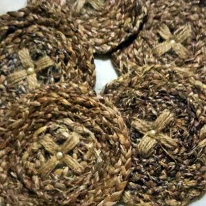 Bananna Fibre Tea Coaster (5 Pc)