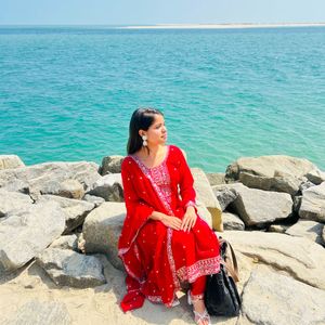 Rose Pink Dress With Dupatta