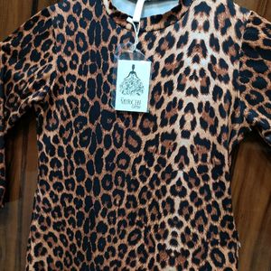 CHEETA PRINTED KURTA ( BROWN)