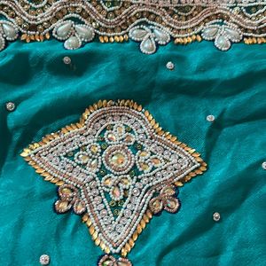 Sea Green Colour Saree