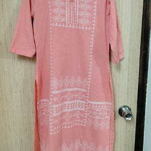 Peach And White Kurta -size S