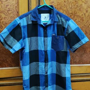 Blue Colored Check Shirt