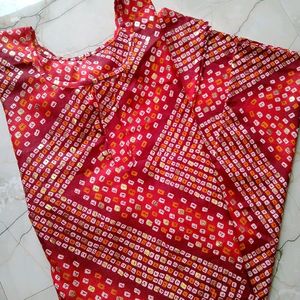 pretty bandhani kurti