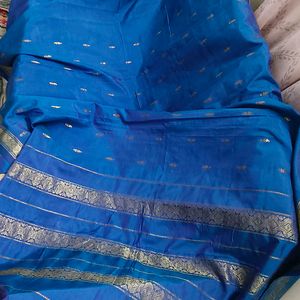 Dual Blue Shade Silk Saree