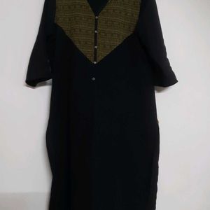 Aurelia Black Golden Kurta