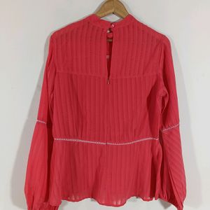 Pink Plain Casual Top (Women)