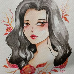 Commission watercolor portrait