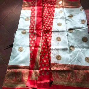 Red And White Saree