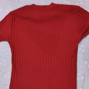 Red Body Fitted Top