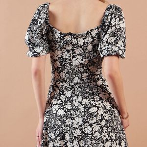 Summer Floral Black Dress