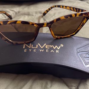 NuVew Cat Eye Animal Print Sunglasses UV Protected