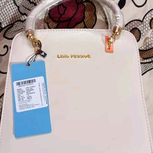 Lino Perros White Bag Handbag Clutch Purse