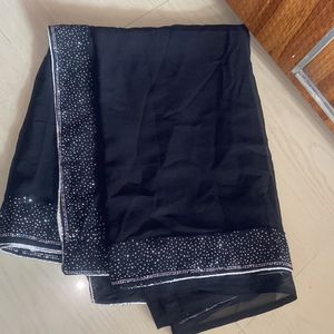 Offer❤️ Black Farewell Partywear Saree❤️