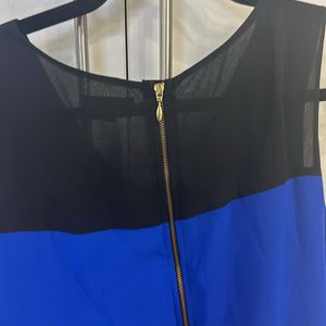 16 Size CODE Black & blue colourblock Party Dress