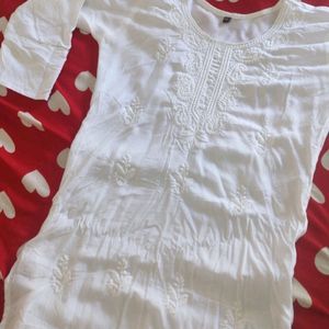 White Chickenkarti Kurti