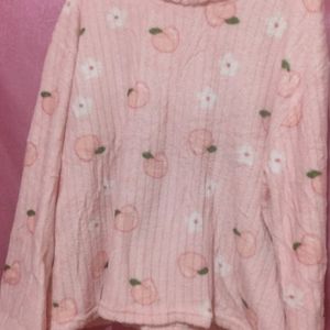 Cute Nighty Sweater Suit Pink Colour