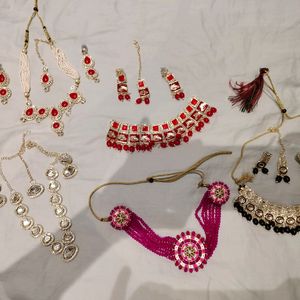 Fix Price Combo Of 7 Necklace And Bangles Set