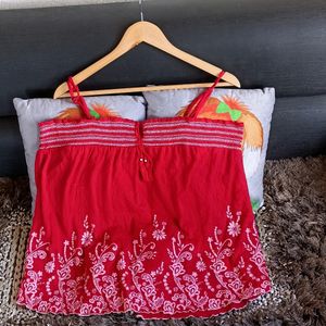 Off Shoulder Red Tops