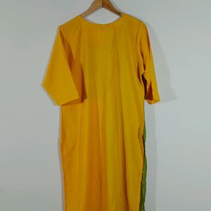 Yellow Printed Kurta (Women's)