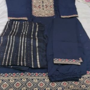 Thread Embroidery Work 3 Pcs Suit