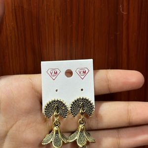 Golden Peacock Earrings