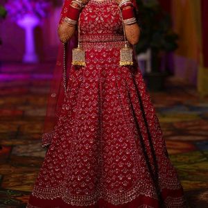 Bridal Lengha Red Colour