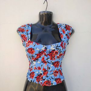 Authentic Zara Crop Floral Top