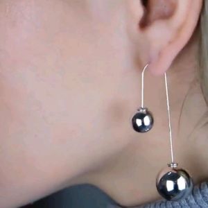 Double Sided Long Studded Earring - 50 Coins