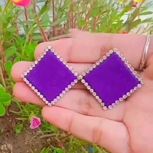 Fabric Studs Purple 💜