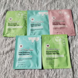 Combo Of 5 Myglamm Sheet Masks