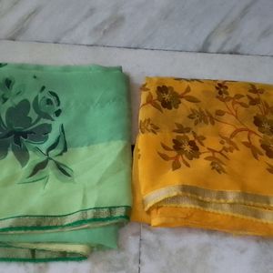 Printed Saree Pack Of 2🎉