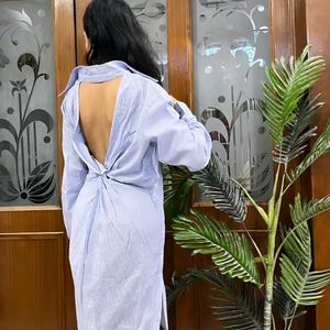 Backless Bodycon Shirt Dress