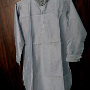 Silver color  kurta pjama with  jacket