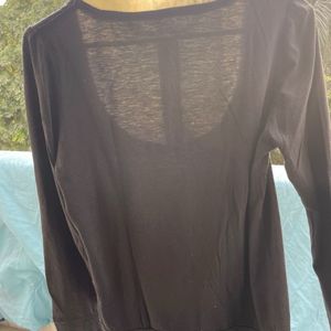 Black Ruffle Top