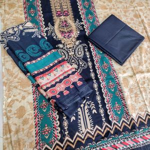 Pure cotton With Self Embroidery Pakistani Suits