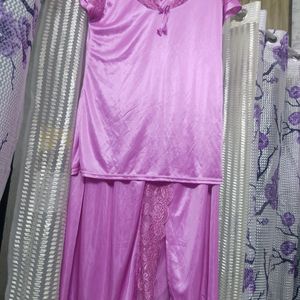 Magenta Lungi Night Suit For Women