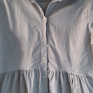 Flared Shirt collar Frock