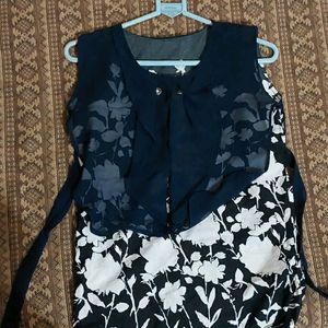 Casual Wear Navy Blue Sleeveless Top