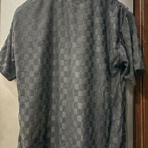 men tshirt check print