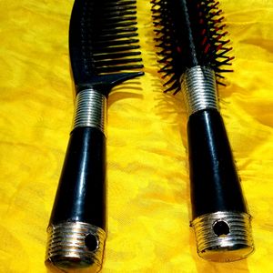 Two Combs With Silver Coating