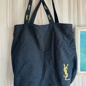 Yves Saint Laurent Black Canvas Vip Tote Bag