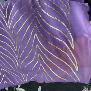 @ 600 Rs Unstiched 5 Meter Lavender Suit Or Dress