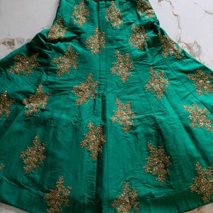 Green Embroidery Lehenga