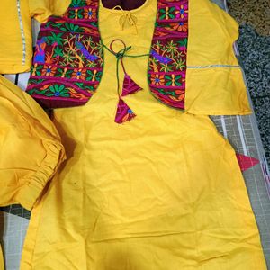 Haldi Ceremony suit Set wit Dupatta And Koti