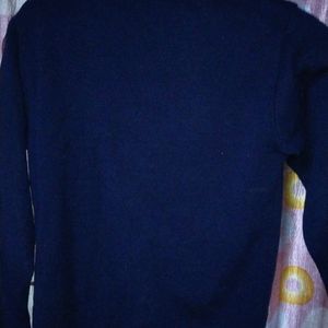 Women School Blue Sweater