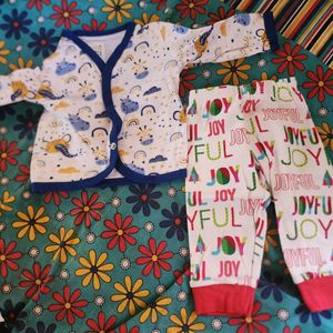 2 Pc Combo Set Top Shirt Pant Unisex 0-6 Months