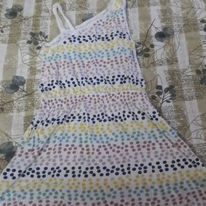 White Casual Frock for Girls