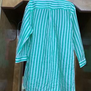 Women Green TStrip Shirt